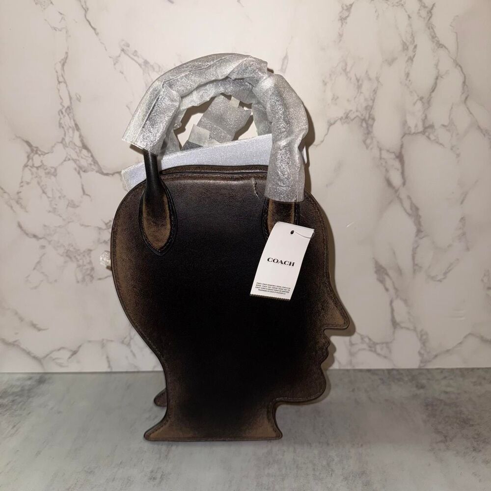 Coach × Braindead Limited Edition Head Bag, Logo Head Bag In Loved Leather